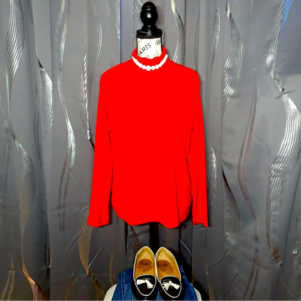 Vintage 90’s NWT Vicki Wayne Turtle Neck Red Size XL